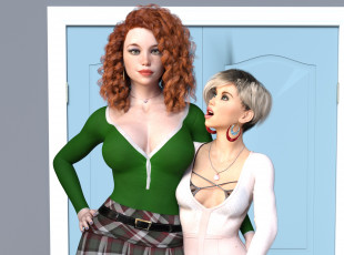 Картинка 3д+графика люди+ people девушки фон взгляд