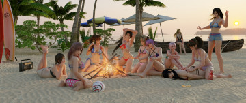 Картинка 3д+графика люди+ people фон взгляд девушки