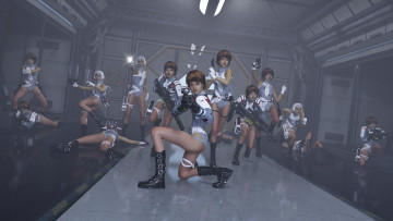 Картинка 3д+графика фантазия+ fantasy девушки оружие фон взгляд