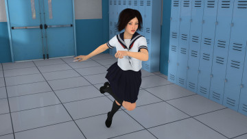 Картинка 3д+графика люди+ people фон взгляд девушка