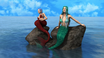 Картинка 3д+графика существа+ creatures взгляд фон девушки