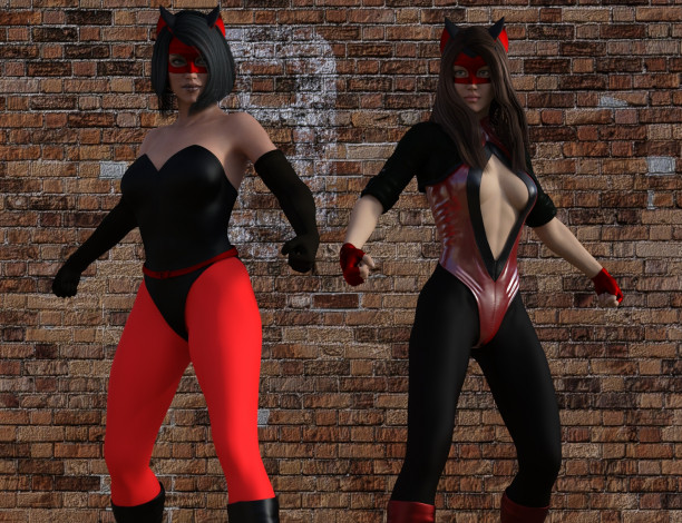 Обои картинки фото 3д графика, существа , creatures, девушки, фон, взгляд