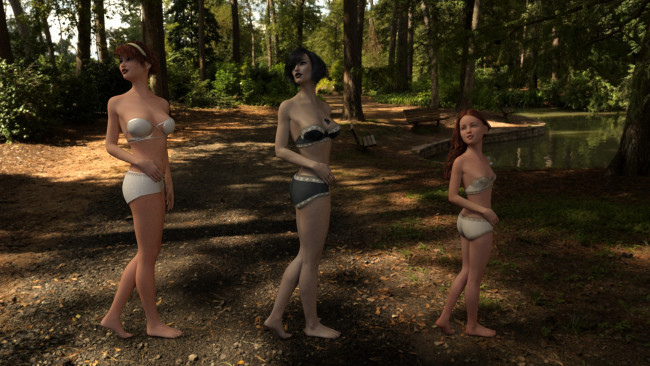 Обои картинки фото 3д графика, люди , people, фон, взгляд, девушки