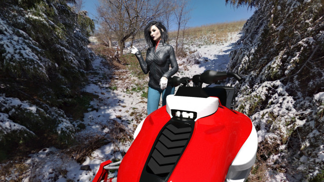 Обои картинки фото 3д графика, люди , people, фон, взгляд, девушка