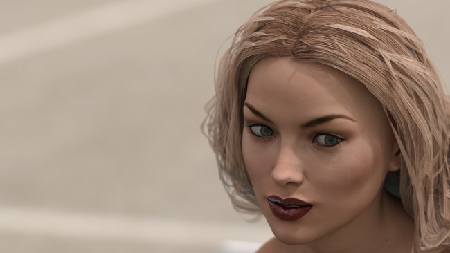 Обои картинки фото 3д графика, портрет , portraits, фон, взгляд, девушка