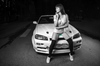 Картинка автомобили -авто+с+девушками красивая девушка