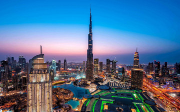 Картинка города дубай+ оаэ burj khalifa