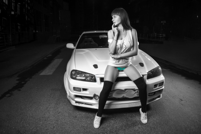 Обои картинки фото автомобили, -авто с девушками, красивая, девушка