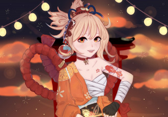 Картинка аниме genshin+impact девочка лампочки