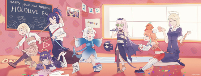 Обои картинки фото аниме, virtual youtuber, виртуальный, ютубер