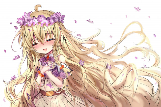 Обои картинки фото flower knight girl, аниме, unknown,  другое , flower, knight, girl