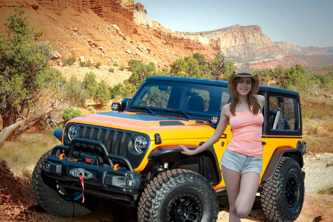 Обои картинки фото автомобили, -авто с девушками, eva, green