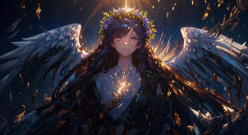 Картинка аниме ангелы +демоны нейросети графика нейроарт ai art нейронные сети рисунки нейро искусство