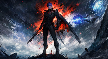 Картинка аниме оружие +техника +технологии нейросети графика нейроарт ai art нейронные сети рисунки нейро искусство