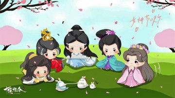 Картинка аниме mo+dao+zu+shi персонажи поляна кролики