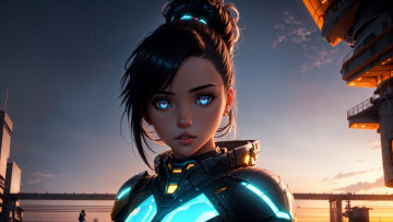 Картинка аниме оружие +техника +технологии нейросети графика нейроарт ai art нейронные сети рисунки нейро искусство