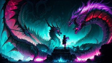 Картинка фэнтези драконы нейросети графика нейроарт ai art нейронные сети рисунки нейро искусство