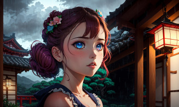 Картинка аниме город +улицы +интерьер +здания нейросети графика нейроарт ai art нейронные сети рисунки нейро искусство