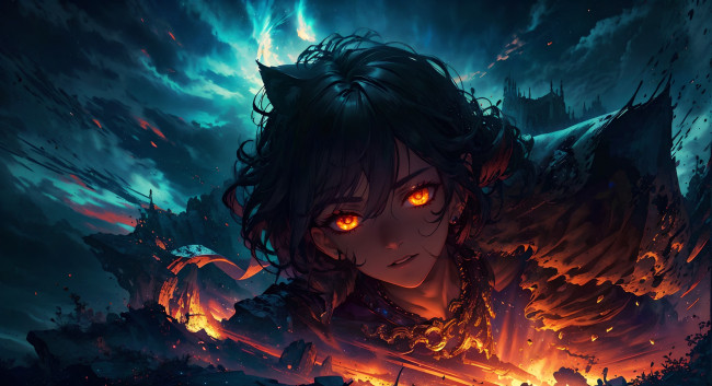 Обои картинки фото аниме, магия,  колдовство,  halloween, нейросети, графика, нейроарт, ai, art, нейронные, сети, рисунки, нейро, искусство