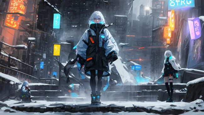Обои картинки фото аниме, город,  улицы,  интерьер,  здания, нейросети, графика, нейроарт, ai, art, нейронные, сети, рисунки, нейро, искусство