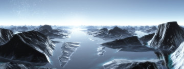 Картинка melting season 3д графика nature landscape природа