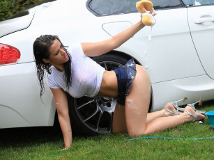 Картинка ann angel автомобили авто девушками