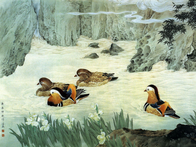 Обои картинки фото рисованные, животные