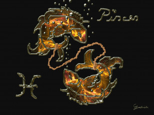 Картинка 3д графика animals животные рыбы зодиак