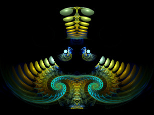 Картинка 3д графика fractal фракталы абстракция