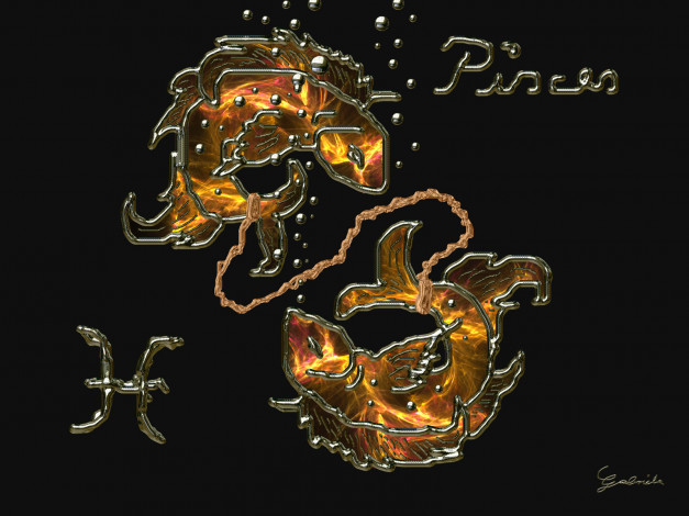 Обои картинки фото 3д, графика, animals, животные, рыбы, зодиак