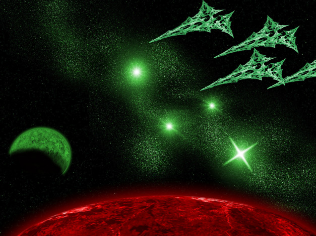 Обои картинки фото космос, арт, луна, звёзды