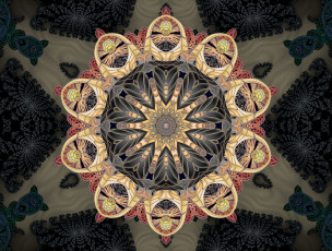 Картинка 3д графика fractal фракталы цвета фон узор