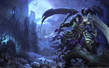 Картинка darksiders видео игры ворон нежить