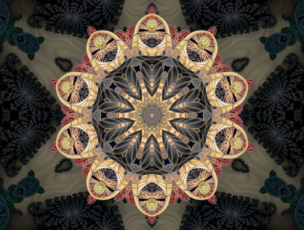 Обои картинки фото 3д, графика, fractal, фракталы, цвета, фон, узор