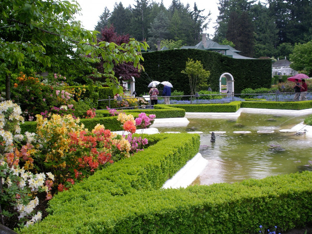 Обои картинки фото butchart, gardens, victoria, canada, природа, парк
