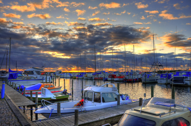 Обои картинки фото дания, hemmet, корабли, разные, вместе, парусники, причалы, катера