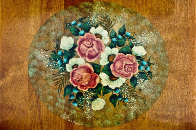 Обои картинки фото рисованные, цветы, доска