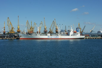 Картинка корабли порты причалы корабль небо вода краны одесса