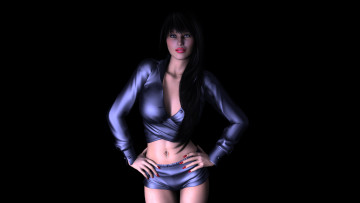 Картинка 3д графика people люди девушка шорты