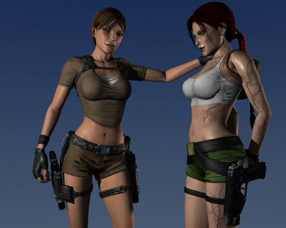 Обои картинки фото 3д, графика, fantasy, фантазия, девушки, оружие