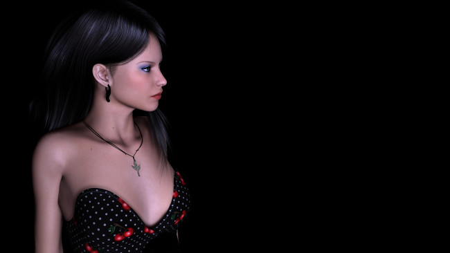 Обои картинки фото 3д, графика, people, люди, девушка, взгляд