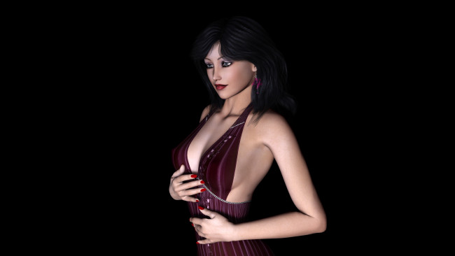 Обои картинки фото 3д, графика, people, люди, взгляд, девушка