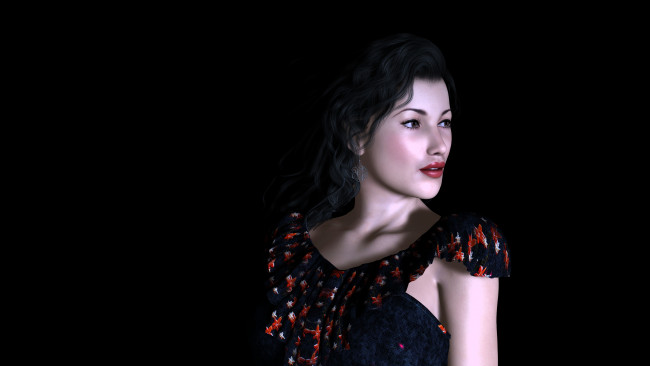 Обои картинки фото 3д, графика, people, люди, взгляд, девушка