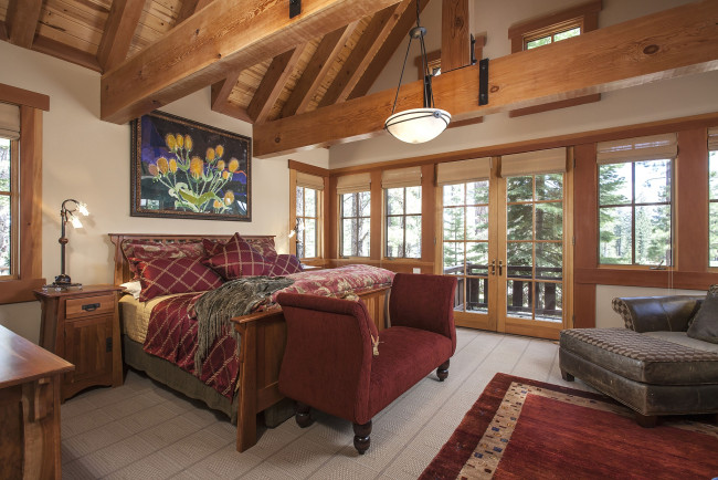 Обои картинки фото интерьер, спальня, кровать, подушки, картина