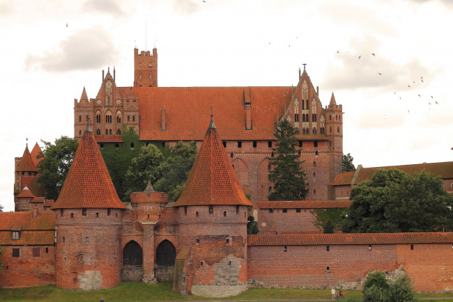 Обои картинки фото malbork, castle, польша, города, дворцы, замки, крепости, замок