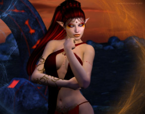 Картинка 3д+графика эльфы+ elves фон взгляд эльфийка