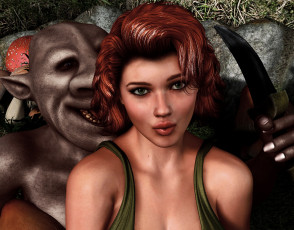 Картинка 3д+графика фантазия+ fantasy фон взгляд девушка