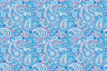 Картинка векторная+графика другое+ other голубой пейсли орнамент узор индийские огурцы