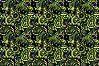 Картинка векторная+графика другое+ other узор пейсли зеленый орнамент