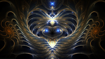 Картинка 3д+графика фракталы+ fractal узор фон цвета